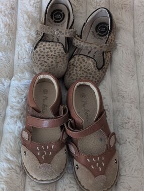 Livie & Luca And Boden Beige Leopard Print Mary Janes